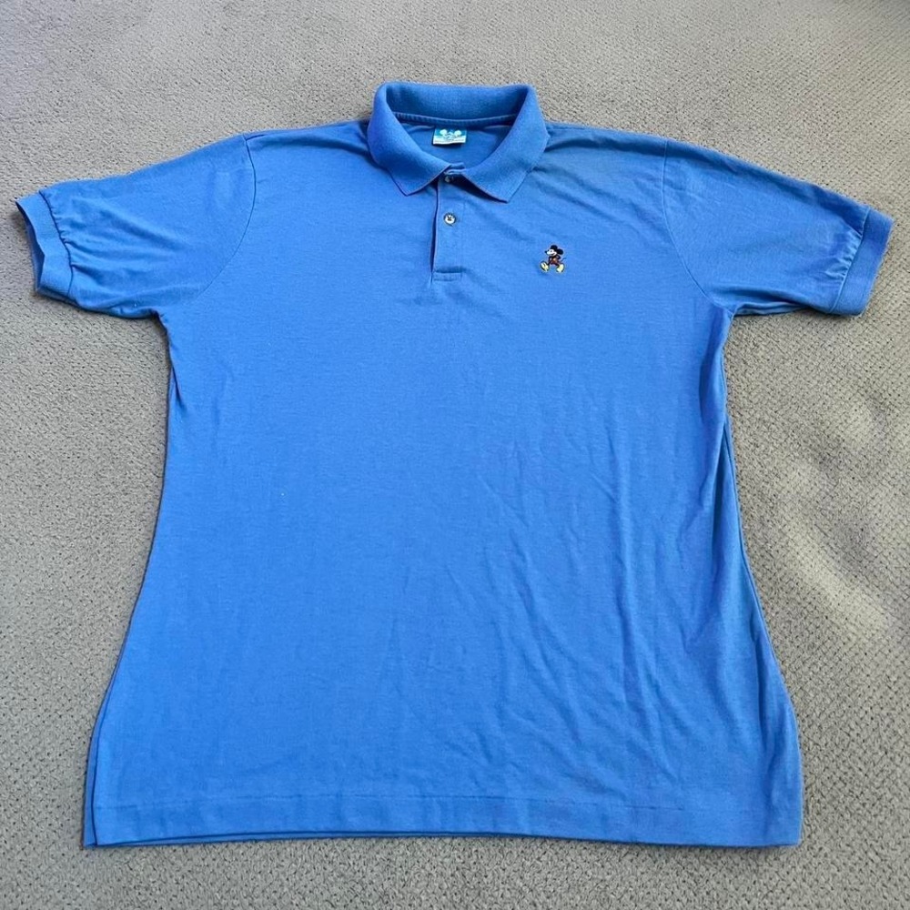 Vintage 1980s Disney Mickey Mouse ringer polo tee Size L fits M/L
